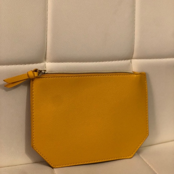 Saks by Fifth Avenue New Cosmetics Bag Yellow - Picture 5 of 5